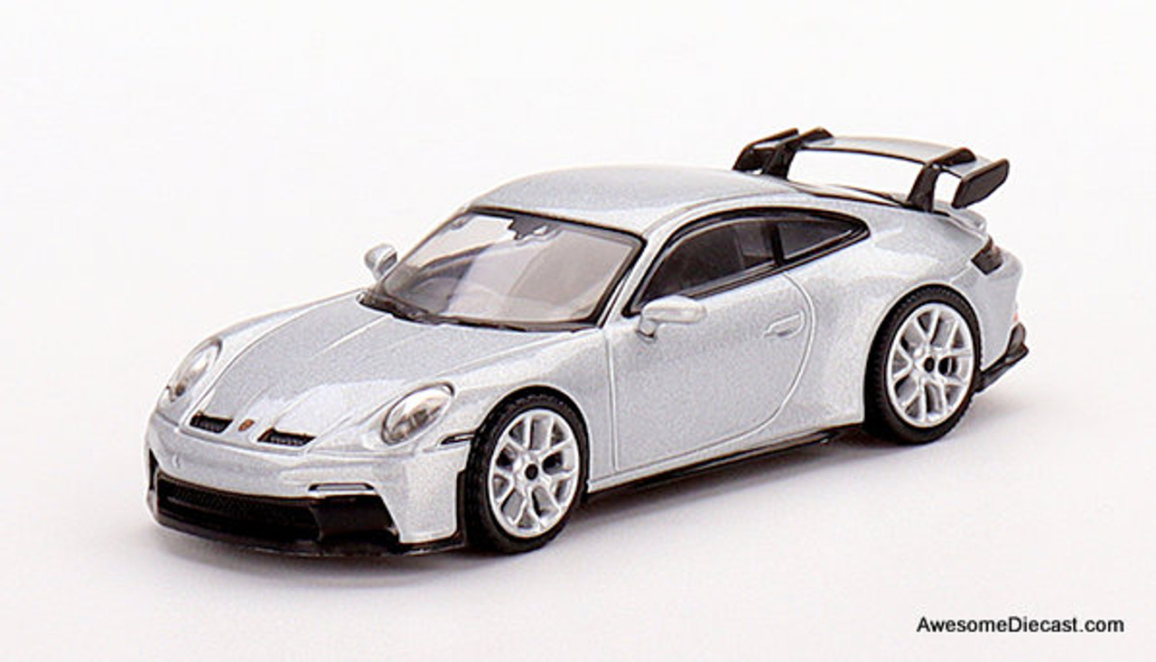 Mini GT 1:64 2021 Porsche 911 (992) GT3 GT Silver Metallic