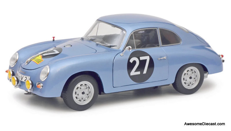 Schuco 1:18 1960 Porsche 356 A Carrera Coupe Rally Car #27