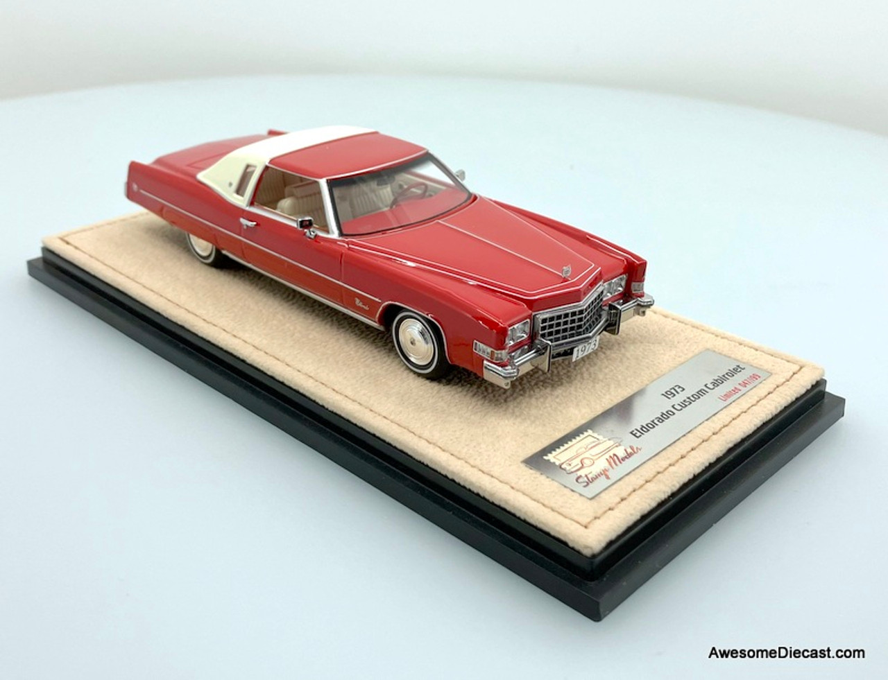 Stamp Models 1:43 1973 Cadillac Custom Cabriolet, Dynasty Red
