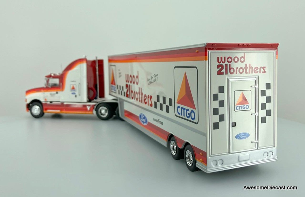 Altaya 1:43 1990 Ford Aeromax Sleeper w/53' Trailer: Wood