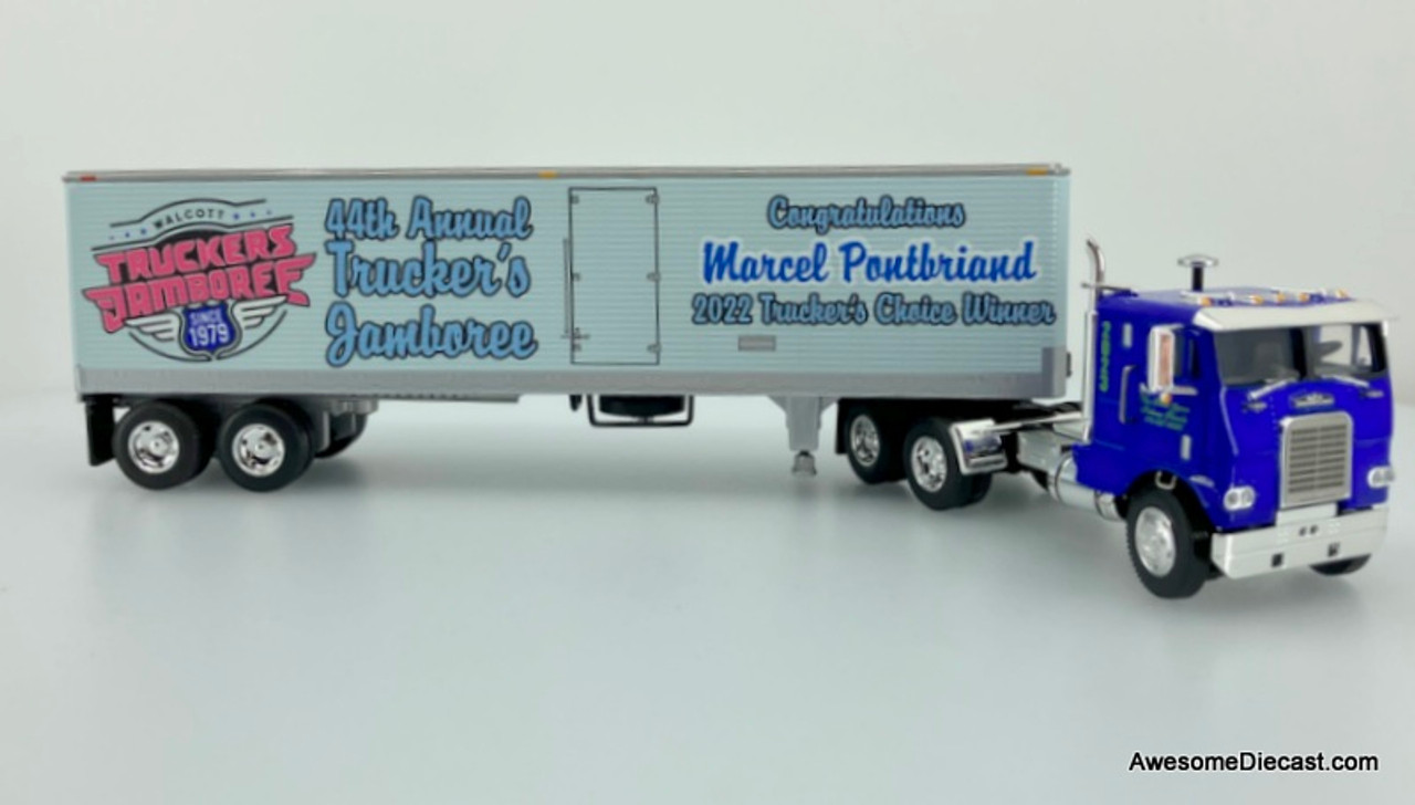 DCP by FG 1:64 White-Freightliner COE w/40' Vintage Trailer