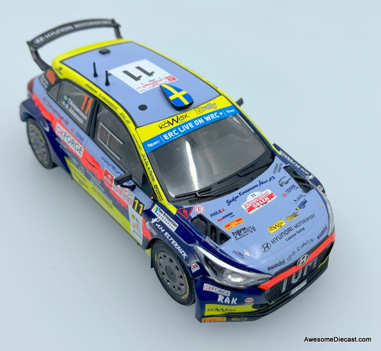 IXO 1:43 2022 Hyundai i20 R5 #11: Poland Rally 2022