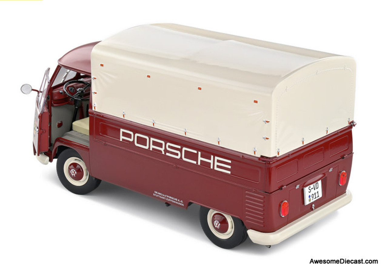 Solido 1:18 1950 Volkswagen T1 Pick-Up: Porsche Service Vehicle