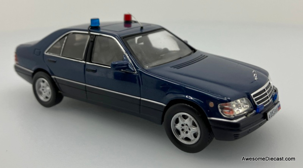 IXO 1:43 1993 Mercedes S600, Metallic Blue: Russian Presidential Security