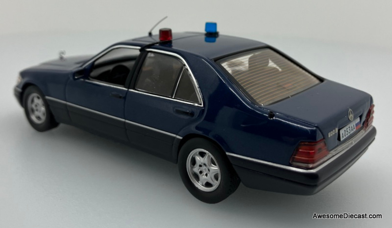 IXO 1:43 1993 Mercedes S600, Metallic Blue: Russian Presidential Security