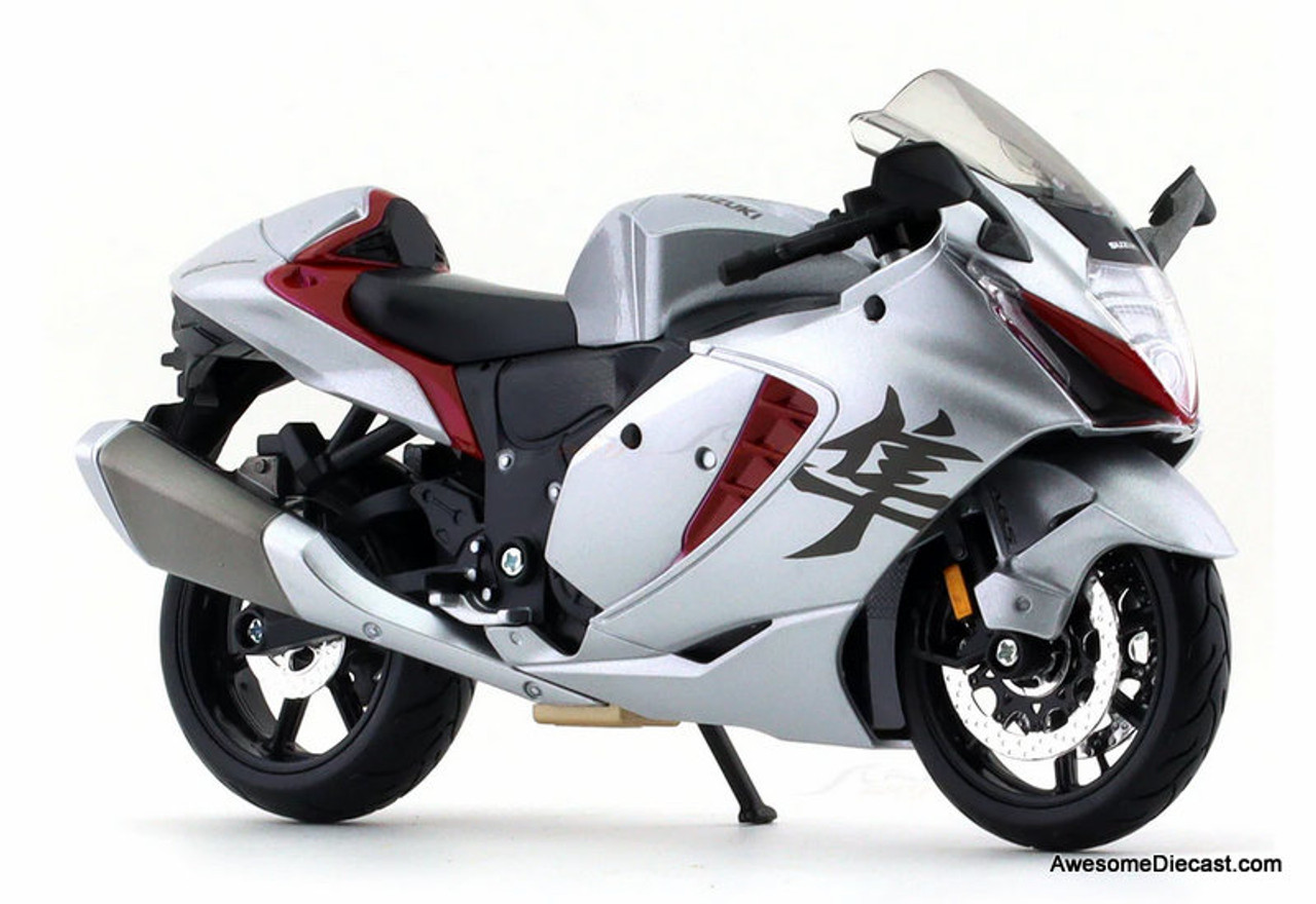 Silver Maisto 1 - 12 2022 Suzuki Hayabusa Motor Bike| Awesome Diecast