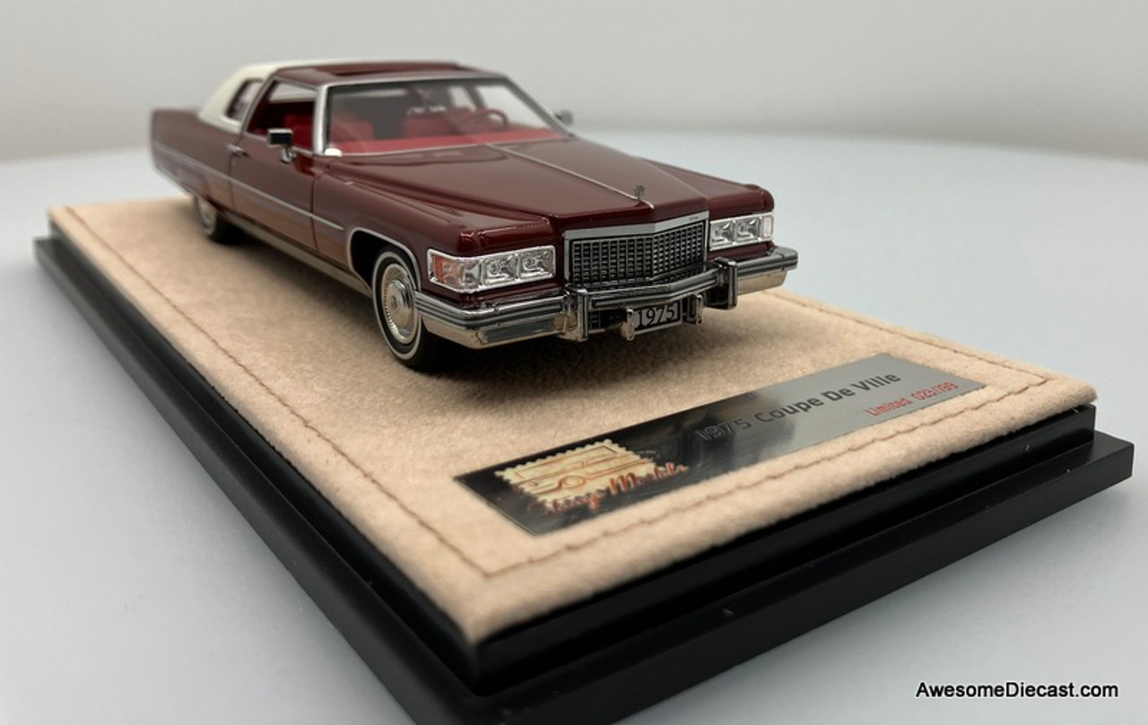 Stamp Models 1:43 1975 Cadillac Coupe DeVille, Firethorne Red Metallic