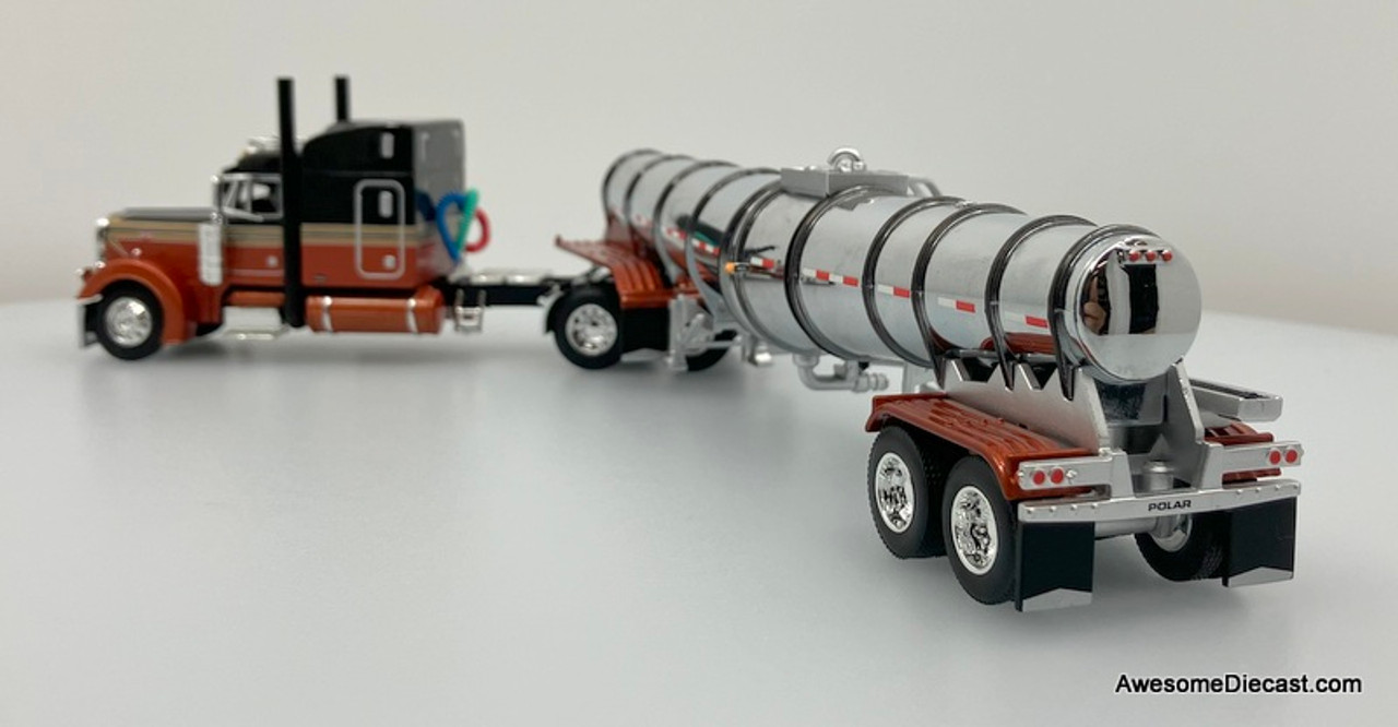 1:64 DCP PETERBILT タンカー Dcp 1/64 Peterbilt 379 Flat Top Walker Milk Tanker Trailer