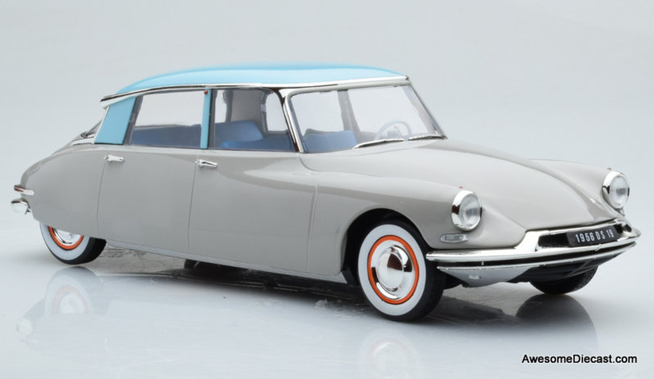 Norev 1:18 1956 Citroen DS 19, Rose Gray/Turquoise