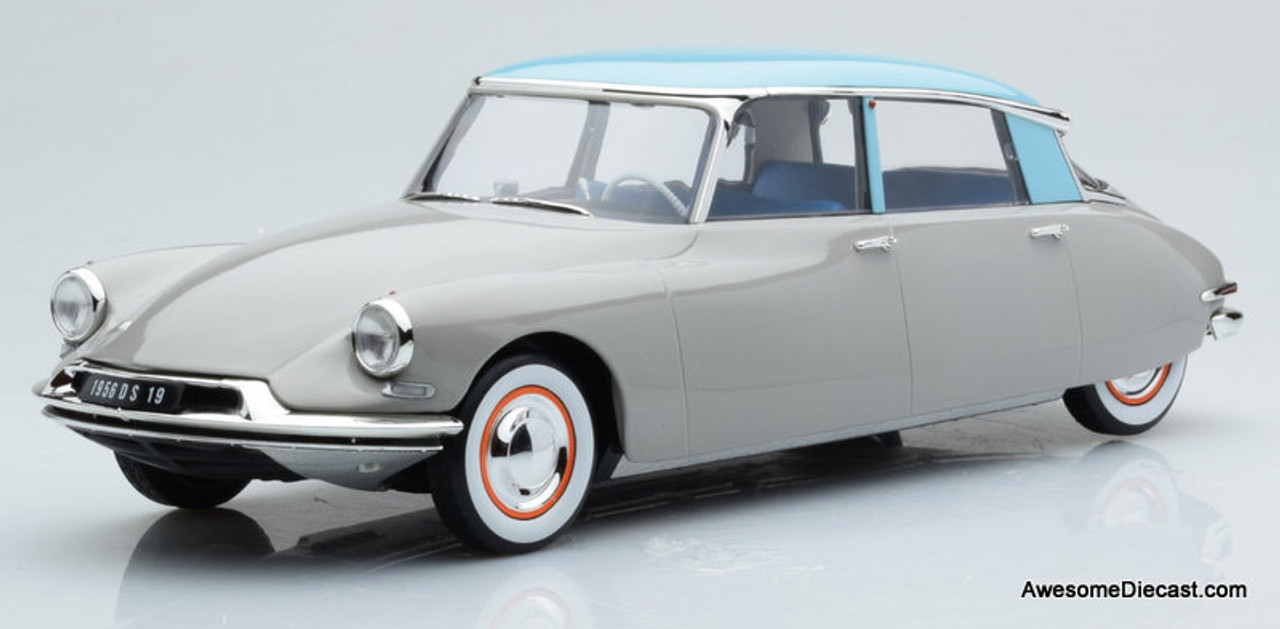 Norev 1:18 1956 Citroen DS 19, Rose Gray/Turquoise