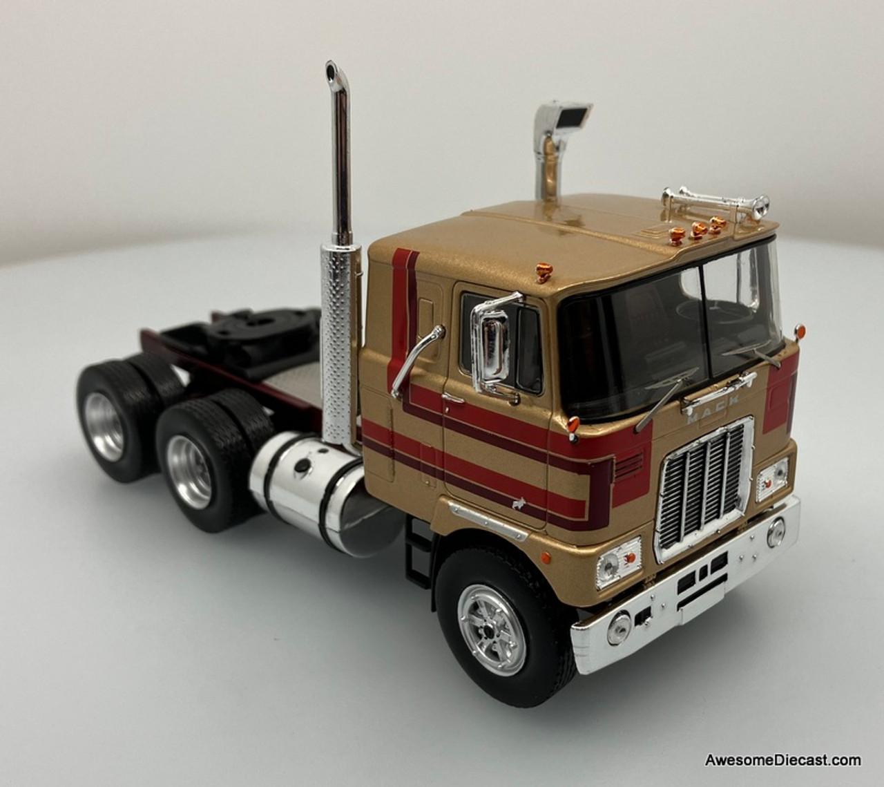 IXO 1:43 1977 Mack Series F COE Tractor, Gold/Red