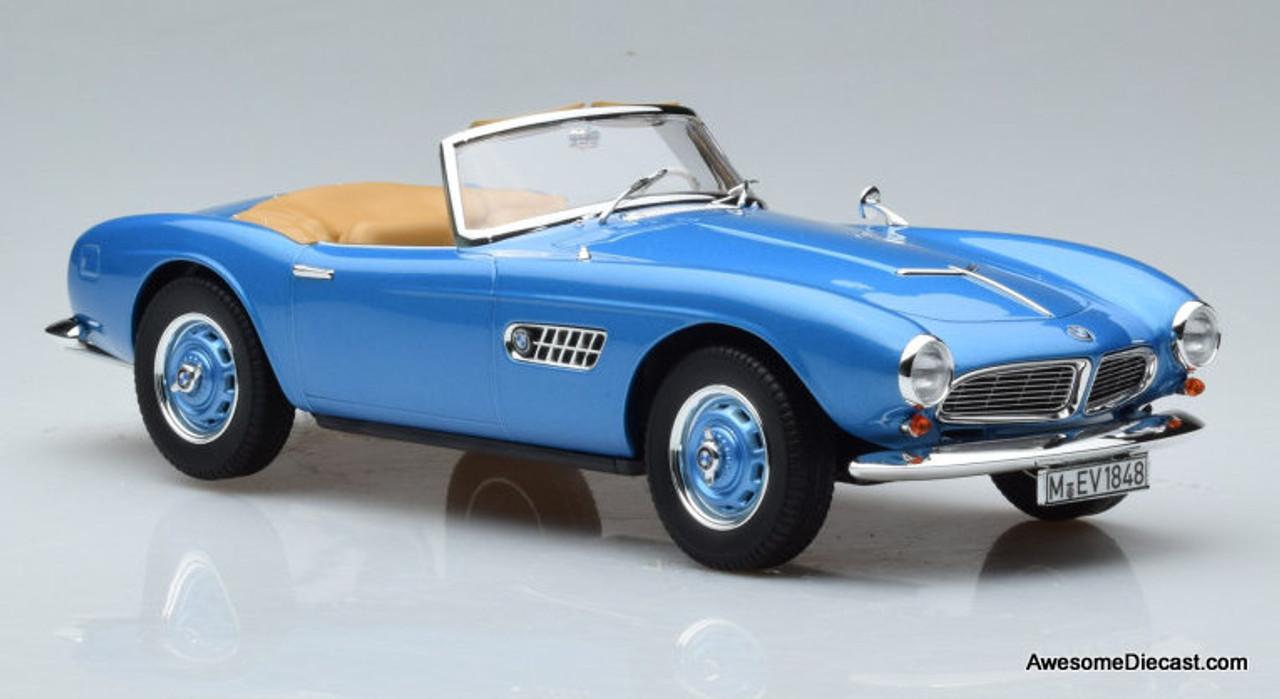 Norev 1:18 1956 BMW 507 Convertible, Metallic Blue