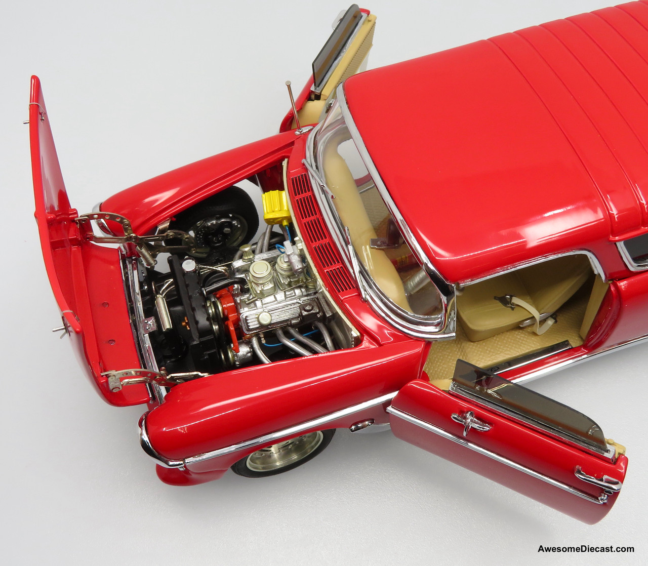 純正直送★激レア絶版☆ダンバリーミント*1/24*1957 Chevrolet Bel Air Fuelie Convertible シルバー フランクリン・ミント