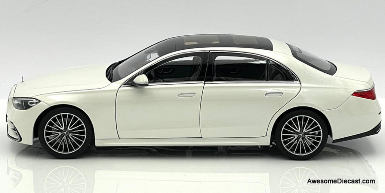 Norev 1:18 2021 Mercedes Benz S Class AMG-Line, Metallic White