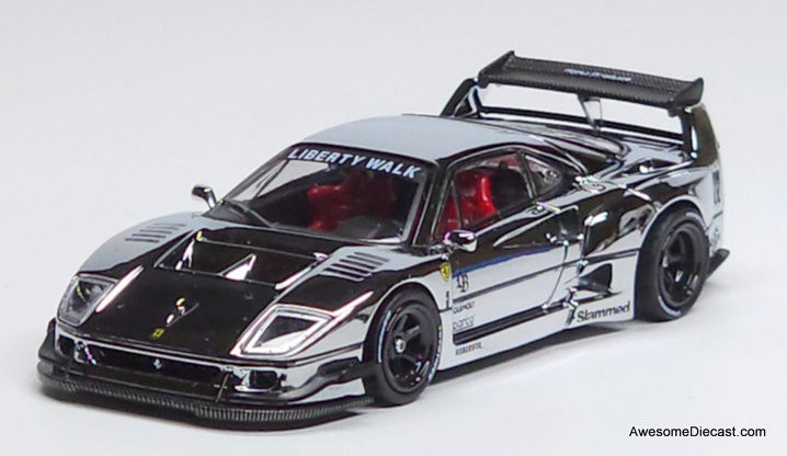 Inno64 1:64 LBWK Ferrari F40, Silver Chrome
