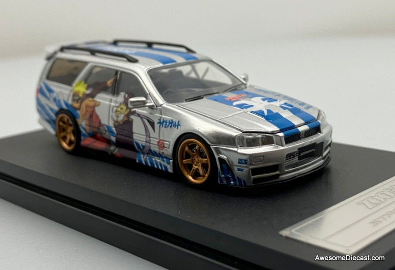 Nissan Stagea 1st Generation R-34 - Naruto Livery - 1:64 Diecast