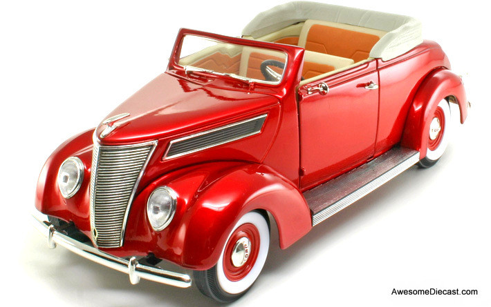 1937 Ford Convertible Red 1:18 Diecast Model by Road Legends
