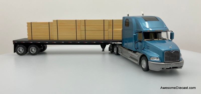 2002 Mack Vision Hightop Sleeper Tractor w/Flatbed Trailer Wood Load 1:43  Diecast/ABS Plastic Model Truck by Altaya