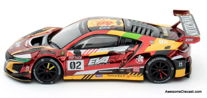 Honda NSX GT3 EVA RT Production Model #2 1:64 Diecast Model Car by Pop Race