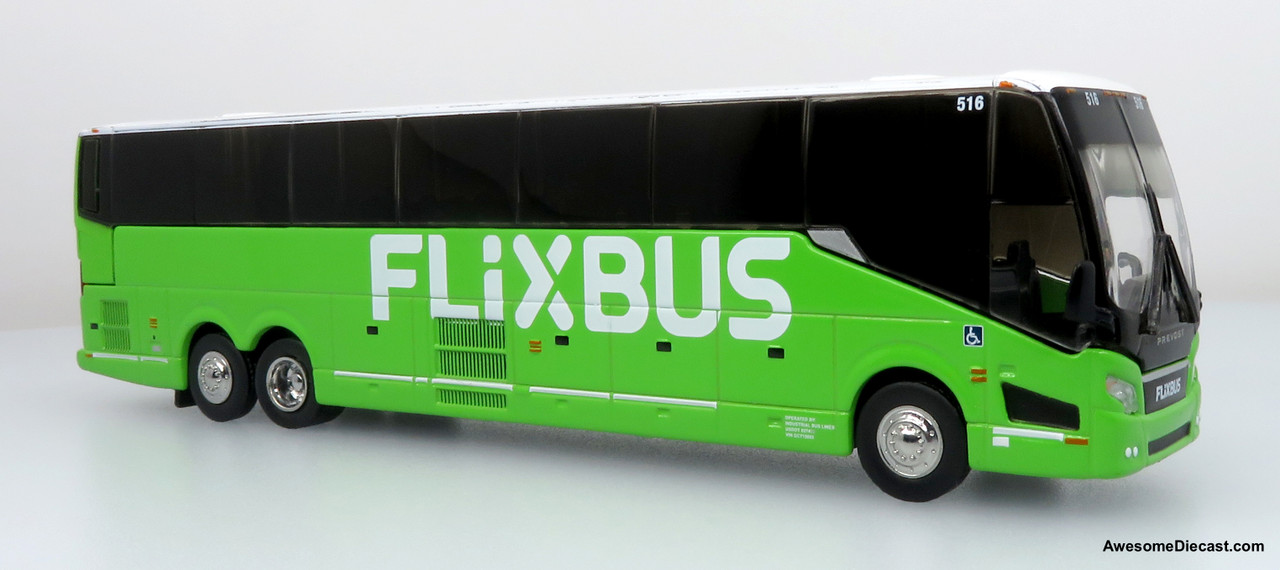 Prevost H3-45 Coach: FlixBus 1:87 Diecast Model Bus by Iconic Replicas