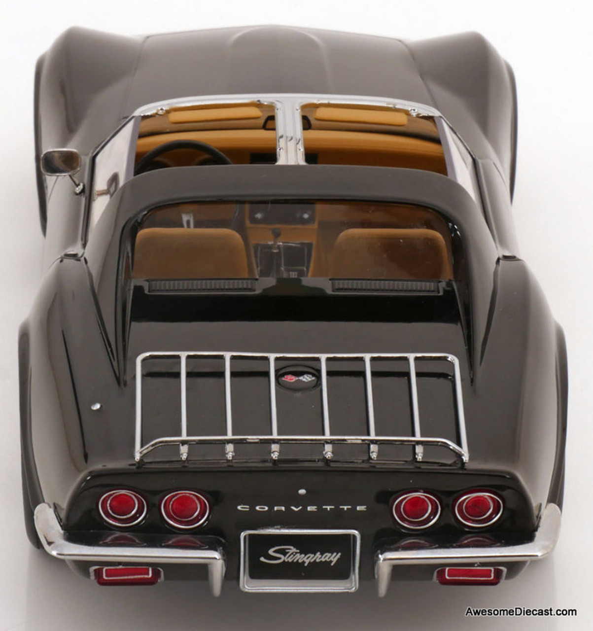 1/18ミニカー　CHEVROLET CORVETTE C3 1972 Chevrolet Corvette C3 Orange with Removable Roof & Side