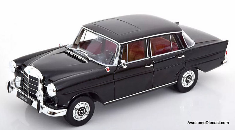 1964 Mercedes Benz 190D, Black 1:18 Diecast Model Car by Norev