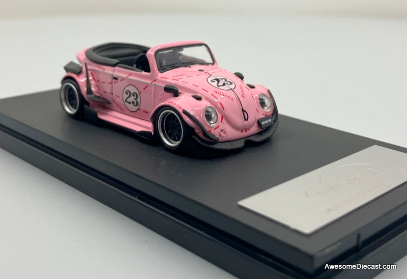 Volkswagen Beetle Convertible RWB: Pink Pig 1:64 Diecast Model Car