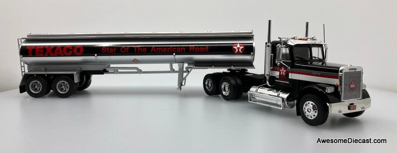 1977 Freightliner FLC 120 64T Day Cab w/Tanker Trailer: Texaco Oil 1:43 Diecast Model Truck by Altaya