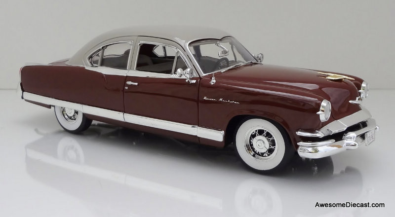 1953 Kaiser Manhattan 2 Door, Maroon/Ivory 1:18 Diecast Model Car