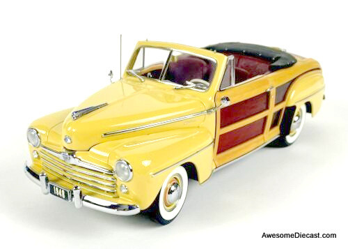 1946 Ford Sportsman Woody Convertible Yellow/Wood 1:18 Diecast Model by  Road Signature
