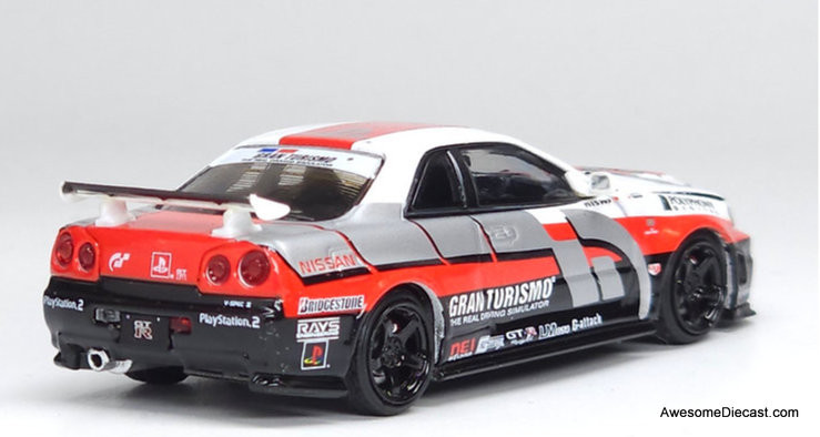 Nissan Skyline GT-R R34 Gran Turismo 1:64 Diecast Model Car by