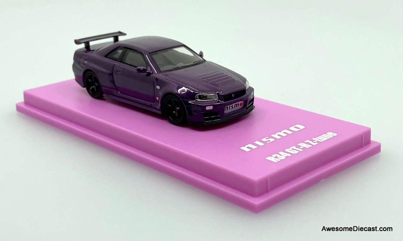 Nismo R34 GT-R Z Tune, Metallic Purple 1:64 Diecast Model Car by