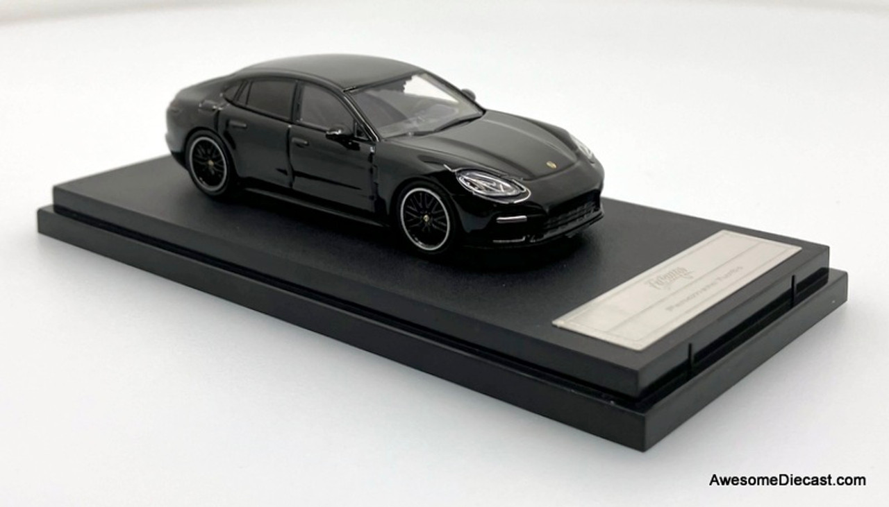 Porsche Panamera Turbo, Black 1:64 Diecast Model Car by Furuya