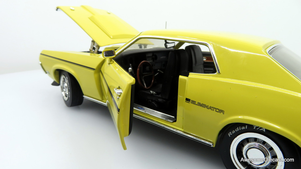 1969 Mercury Cougar Eliminator, Yellow 1:18 Diecast Model Car by Ertl