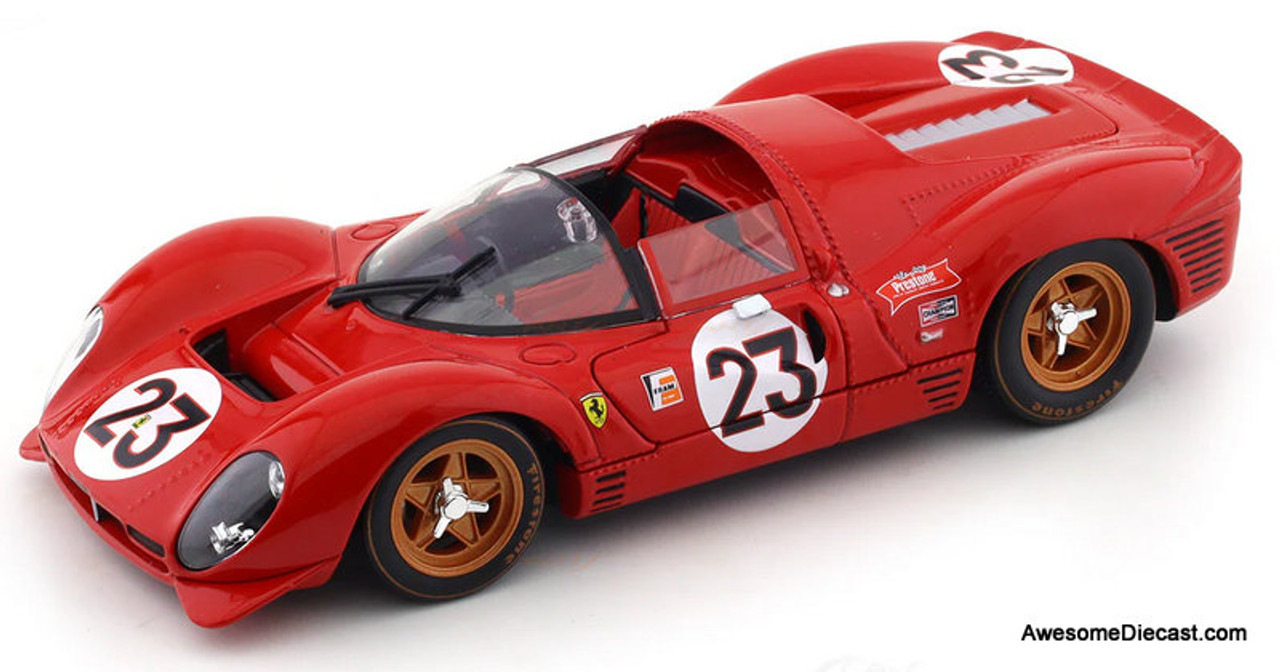 1/24 フェラーリ 330 P4 #23 デイトナ1967優勝車 ブラーゴ製 Amazon.com: Bburago 1:24 Racing Ferrari 330 P4 Daytona 1967