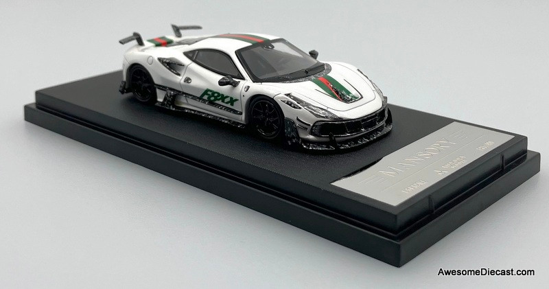 Ferrari F8XX Tributo Mansory, White 1:64 Diecast Model Car by