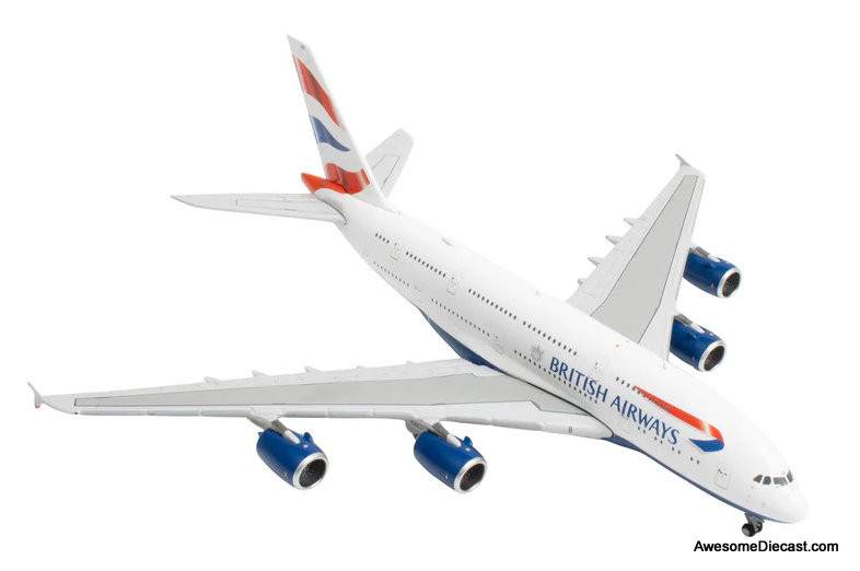 Airbus A380: British Airways (Reg #G-XLEE) 1:400 Diecast Model Plane by Gemini Jets