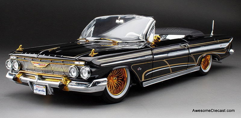 1961 Chevrolet Impala Convertible Lowrider, Black 1:18 Diecast