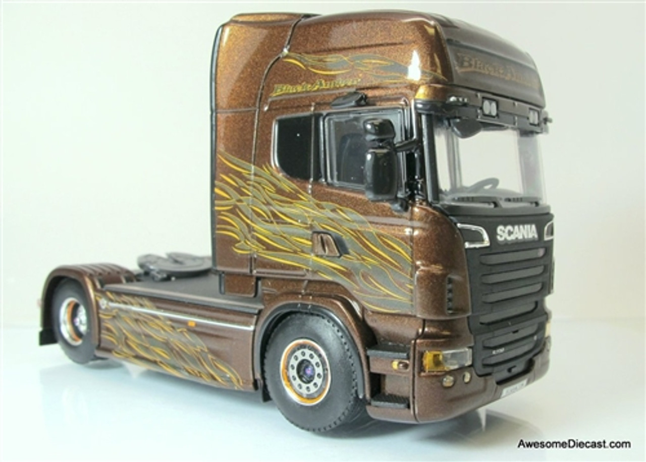 WSI 1:50 Scania R6 Topline Tractor: Black Amber, 04-1053