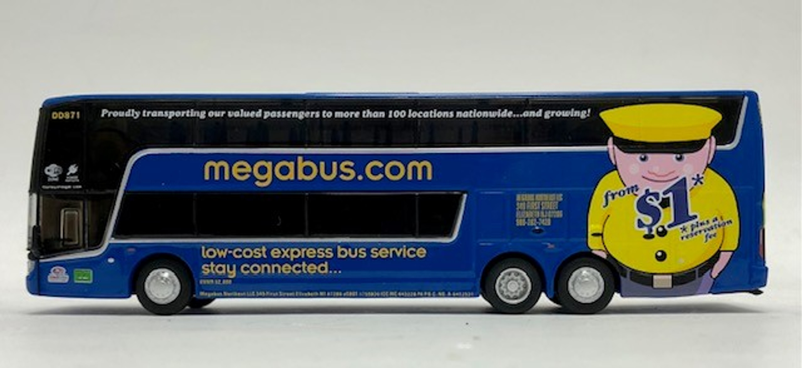 Iconic Replicas 187 Van Hool TDX Double Decker Bus MegaBus Awesome