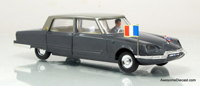 Citroën DS 19 1960 Jaune Jonquille + Caravane Digue Panoramic 1/18