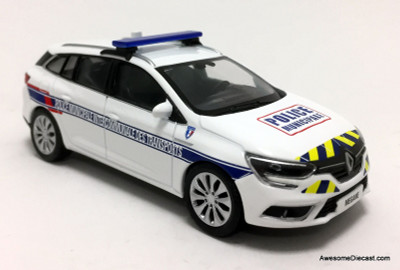 Miniature Peugeot 308 SW Police Municipale Signalisation Jaune Bleu Norev