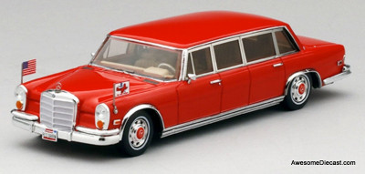 TSM 1:43 1972 Mercedes-Benz 600 Pullman Limousine: Red Baron- Hilton Family