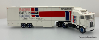 Brekina 1:87 1956 Fiat 640 Car Transporter w/ Ferrari Race Cars