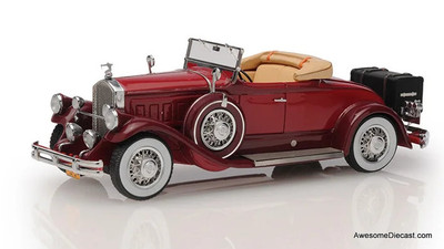 Esval Models 1:43 1930 Pierce Arrow Model B Roadster (Open Roof), Maroon
