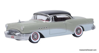 Oxford Diecast 1:87 1955 Buick Century, Carlsbad Black/Windsor Grey/Dover White
