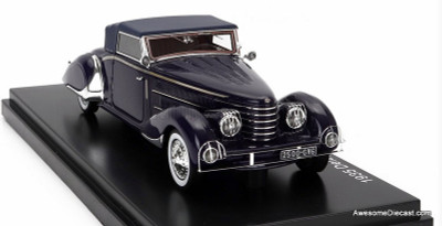 Esval Models 1:43 1935 Delage D8-85 Clabot Cabriolet by Henri Chapron, Dark Blue