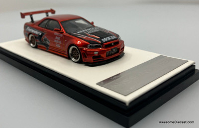 TIME Micro 1/64 ニッサン 日産 GTR LB パトカー LB☆WORKS Nissan GT-R R35 パトカー フィギュア2体付 (右
