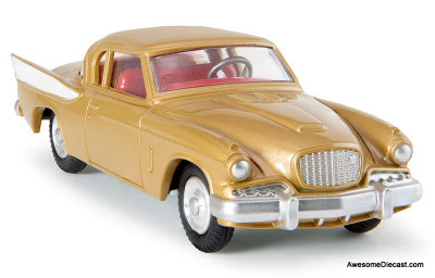 1958 Studebaker Goldenhawk, Metallic Gold 1:49 Diecast Model Car by Corgi Re-Creations