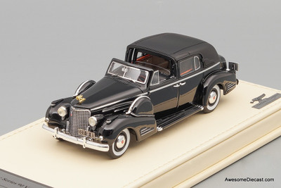 1938 Cadillac Series 90 V16 Town Car - Black 1:43 Diecast Model by TSM Model Collection d'Elegance